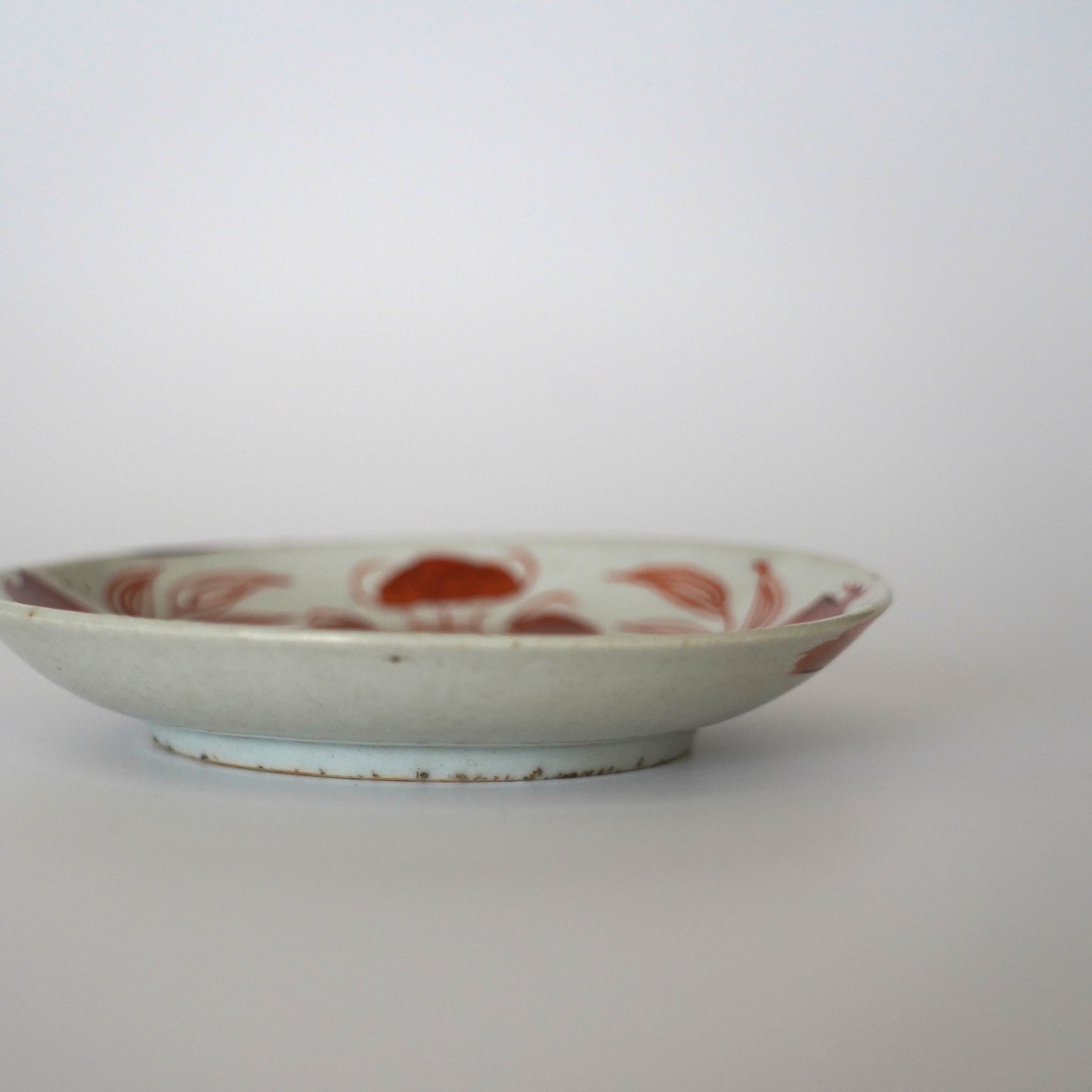 赤絵福寿三多文皿 ②