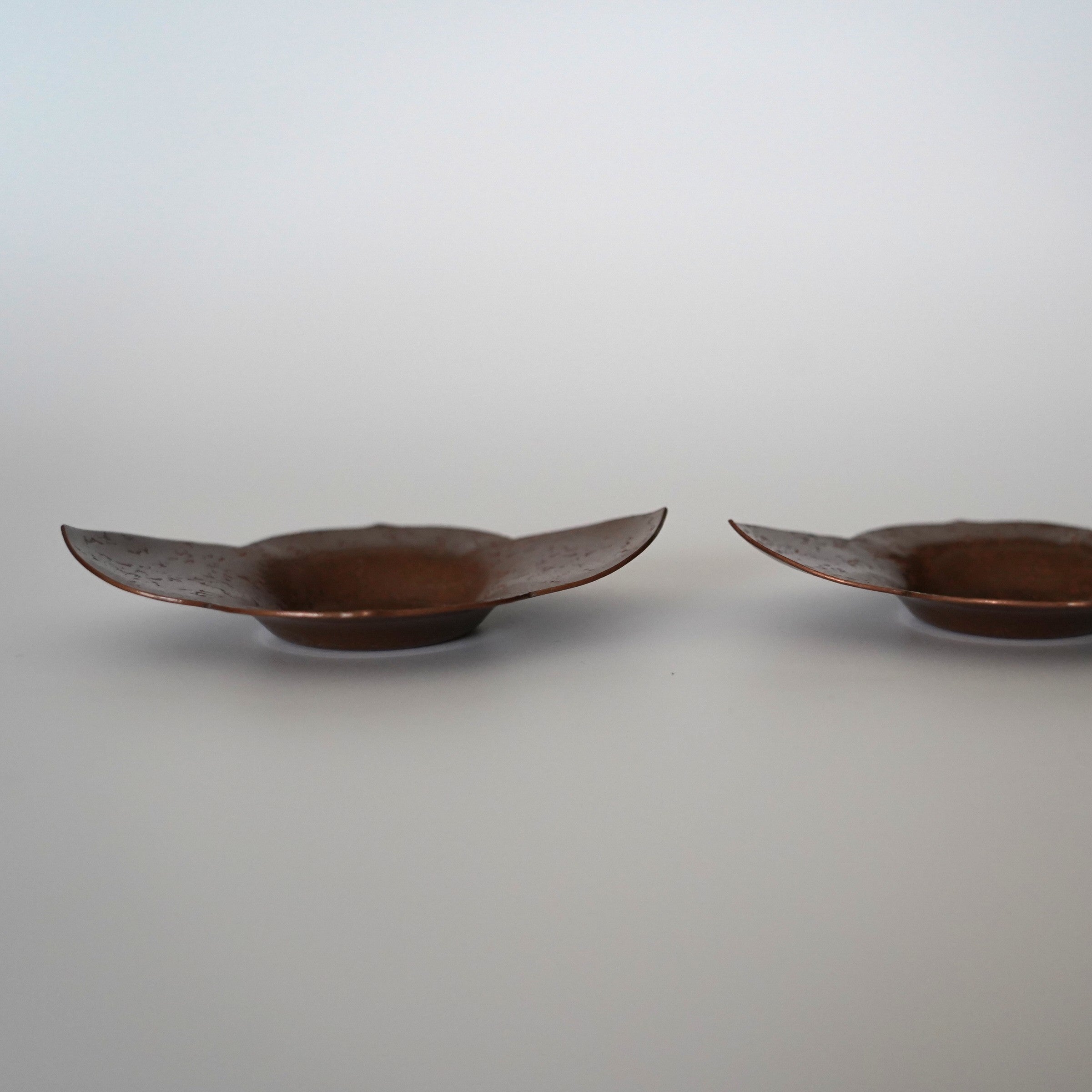 銅製花弁茶托3枚セット