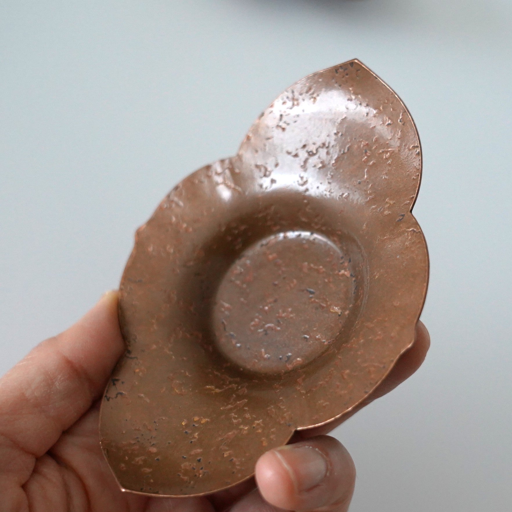 銅製花弁茶托3枚セット