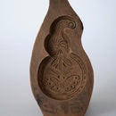 木彫瓢箪花蝶文月餅型