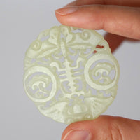 石製寿蝙蝠蝶文蓋置