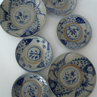 青花双魚花文皿大①