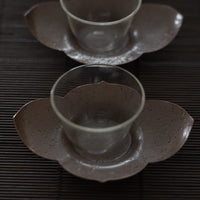 銅製花弁茶托3枚セット