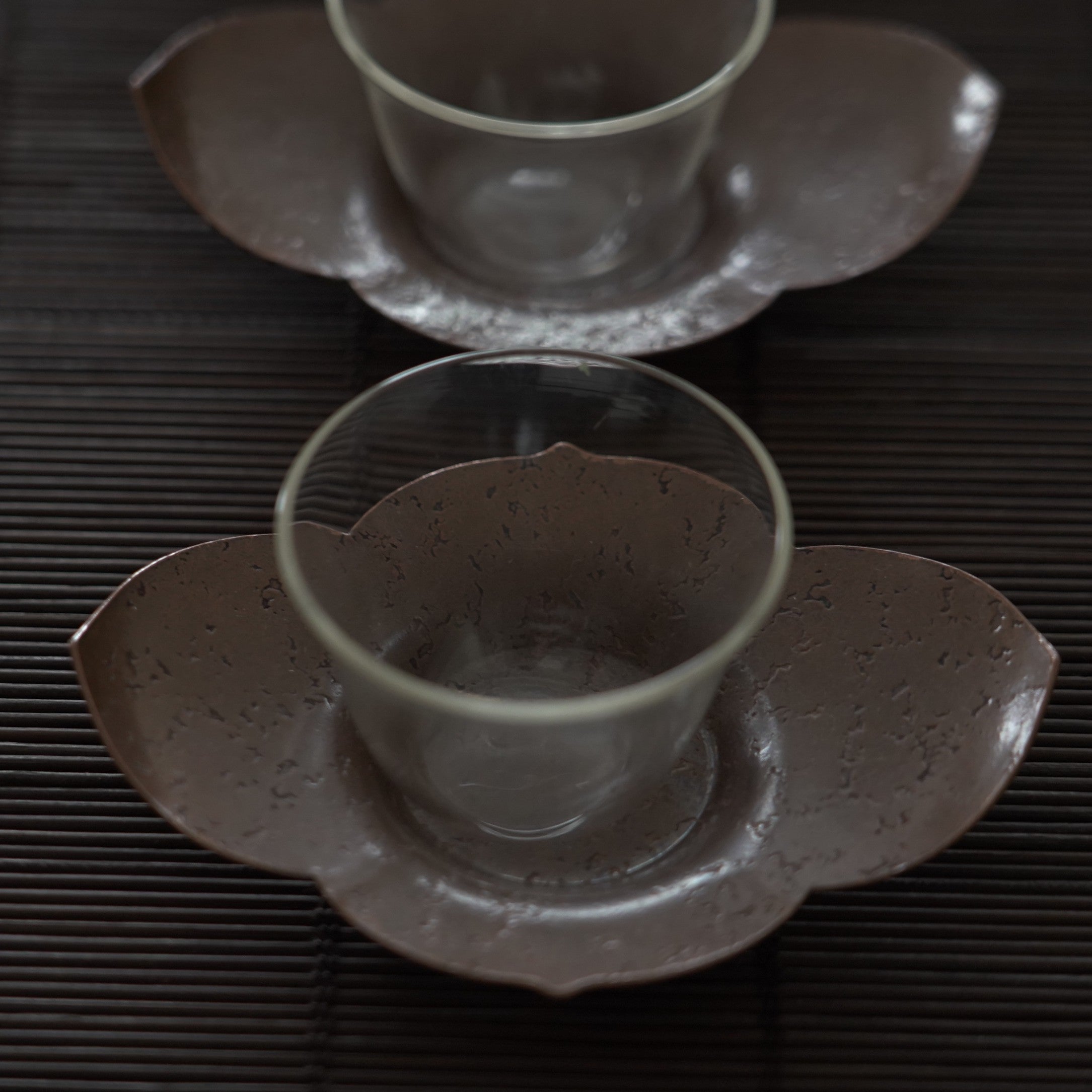 銅製花弁茶托3枚セット