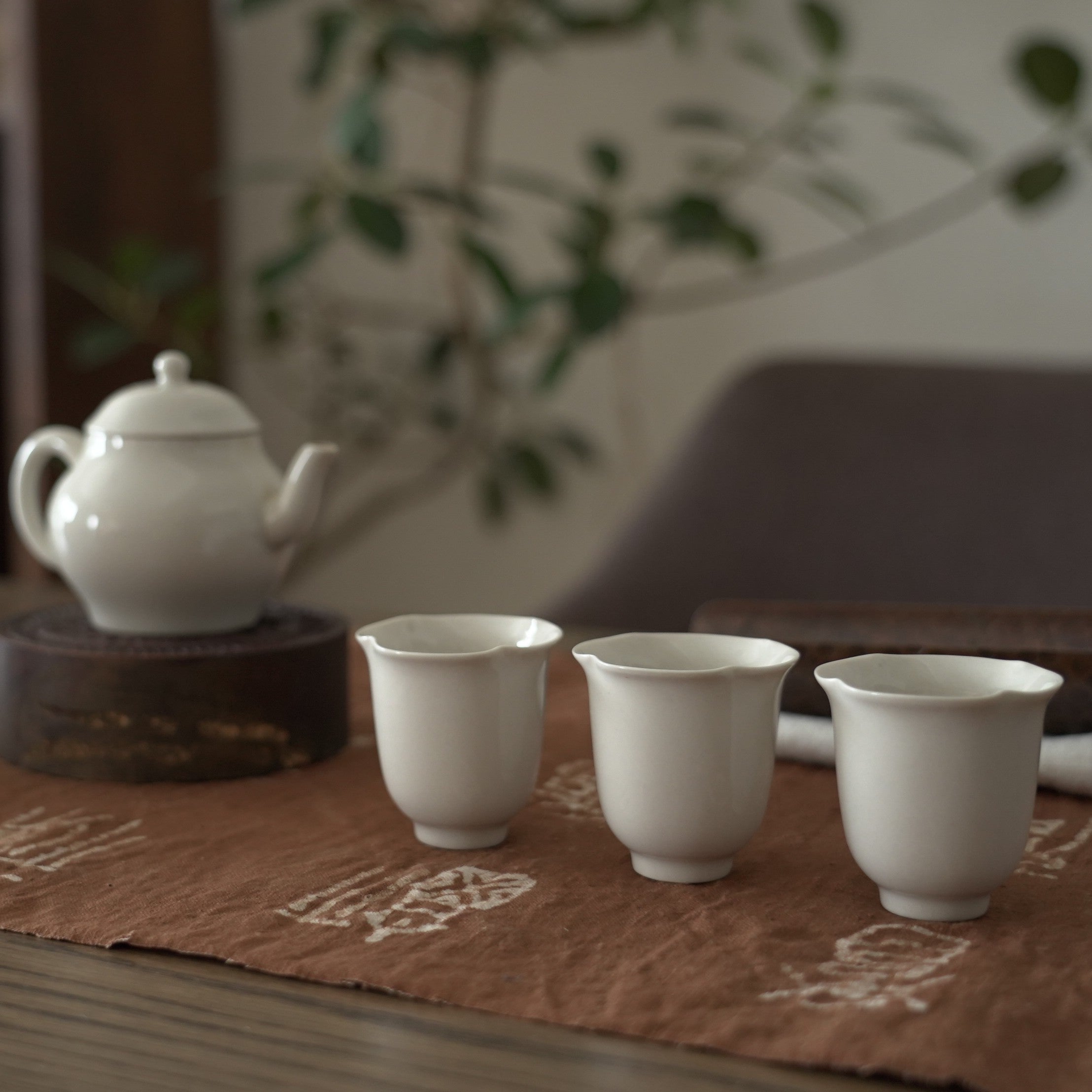 綿製柿渋染万福文敷布大