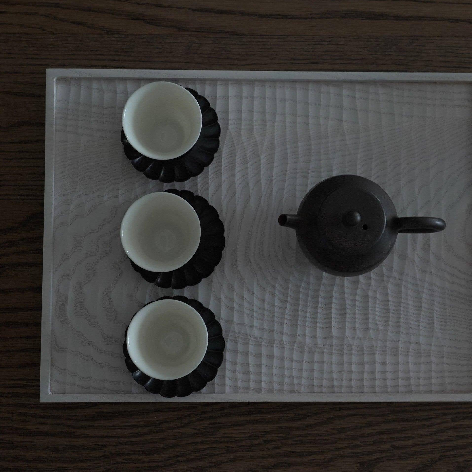 銅製輪花茶托3個セット