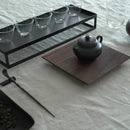 木製正方壺承　クルミ