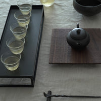 木製正方壺承　クルミ