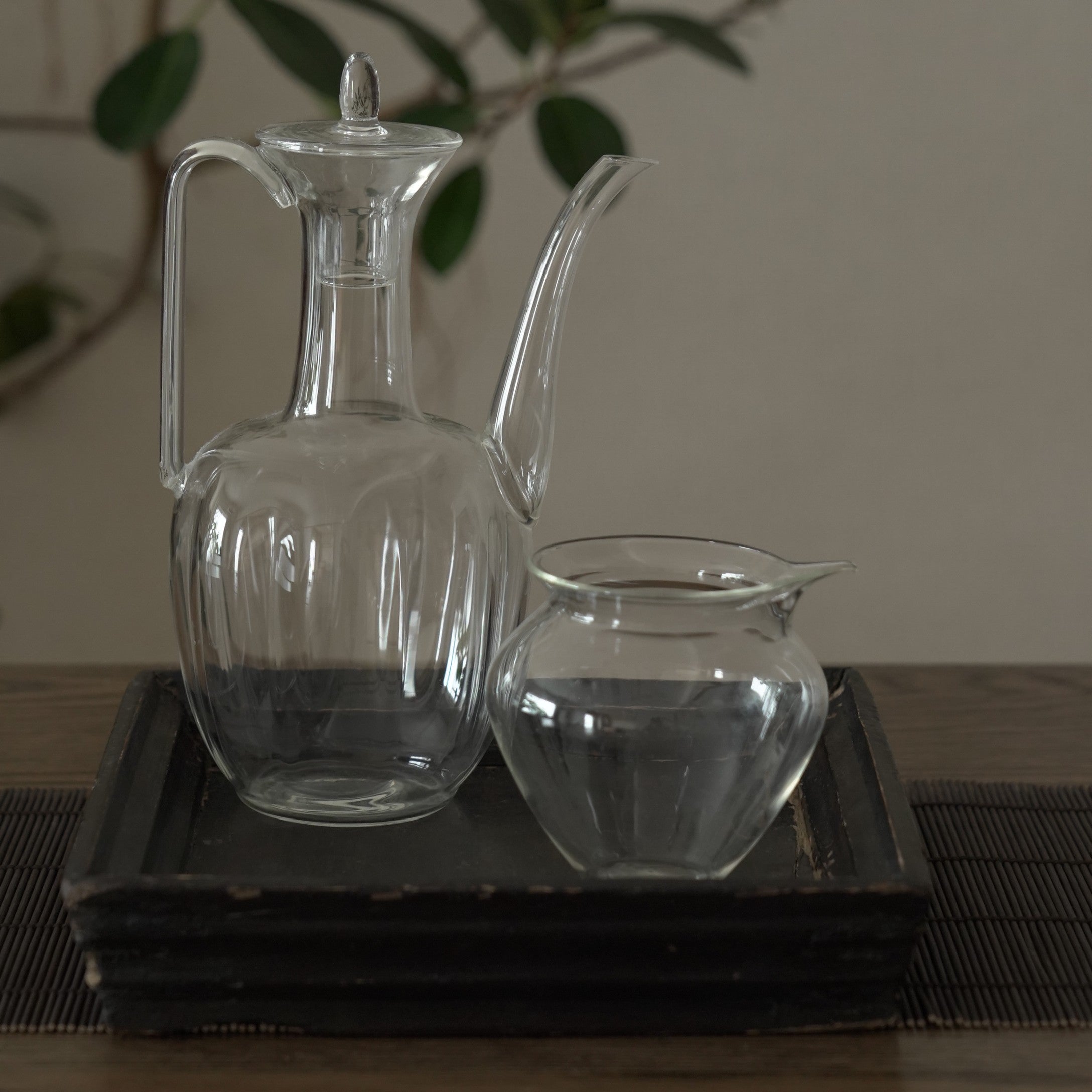 老黒漆小茶盆①