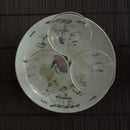 粉彩竹詩文皿③