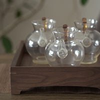 木製正方盆大　クルミ