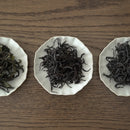 月白釉八角輪花茶托3個セット