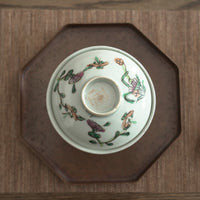 粉彩四季花文蓋碗①