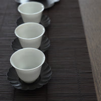 銅製輪花茶托3個セット