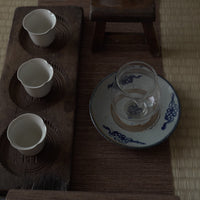 木彫三連双喜文月餅型大