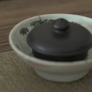 粉彩竹詩文豆皿⑧