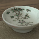 粉彩竹詩文豆皿⑧