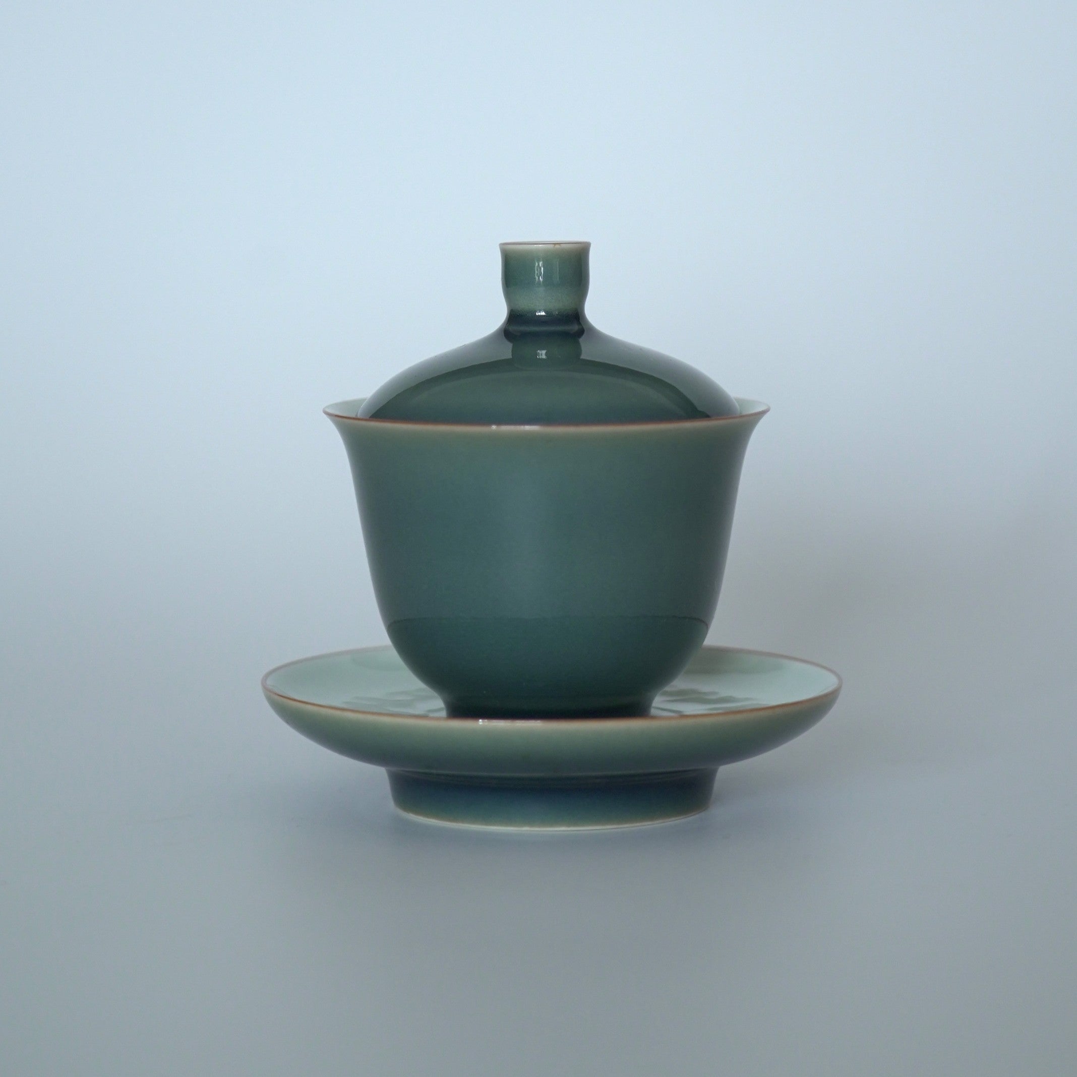 【蚤の市】梅青蓋碗小