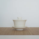 【蚤の市】白磁蓋碗茶海茶漉茶杯敷布茶則茶針10点セット