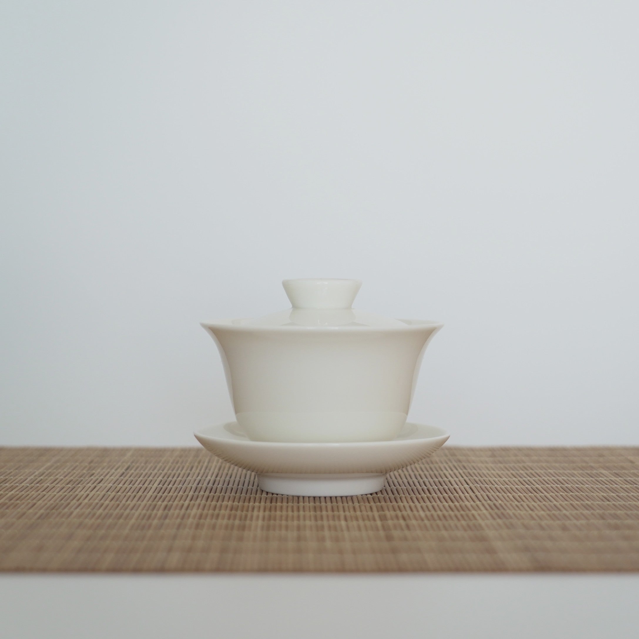 【蚤の市】白磁蓋碗茶海茶漉茶杯敷布茶則茶針10点セット