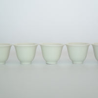 【蚤の市】草木灰釉茶杯茶海建水壺承セット
