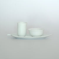 【蚤の市】白磁聞香杯品茗杯茶托3セット