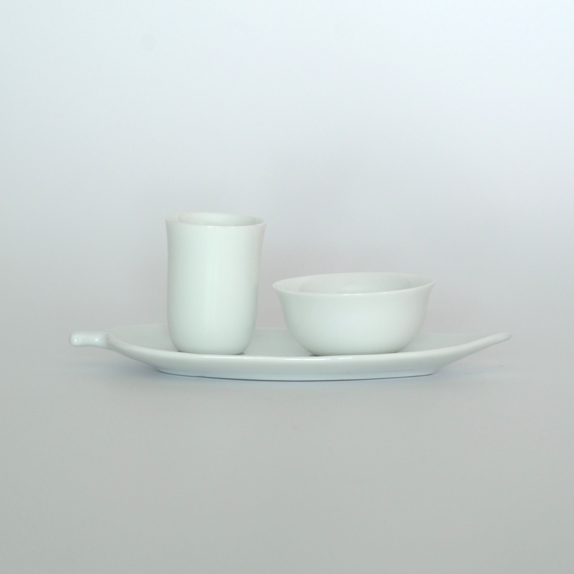【蚤の市】白磁聞香杯品茗杯茶托3セット