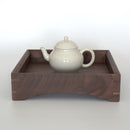 木製正方盆小　クルミ