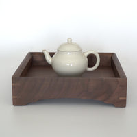 木製正方盆小　クルミ