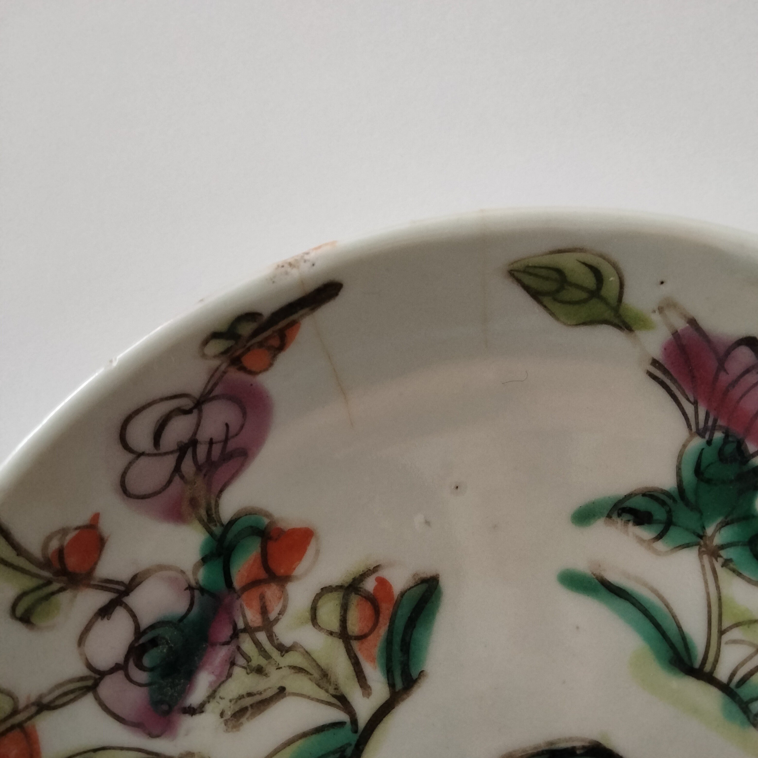 粉彩四季花文皿 ⑤