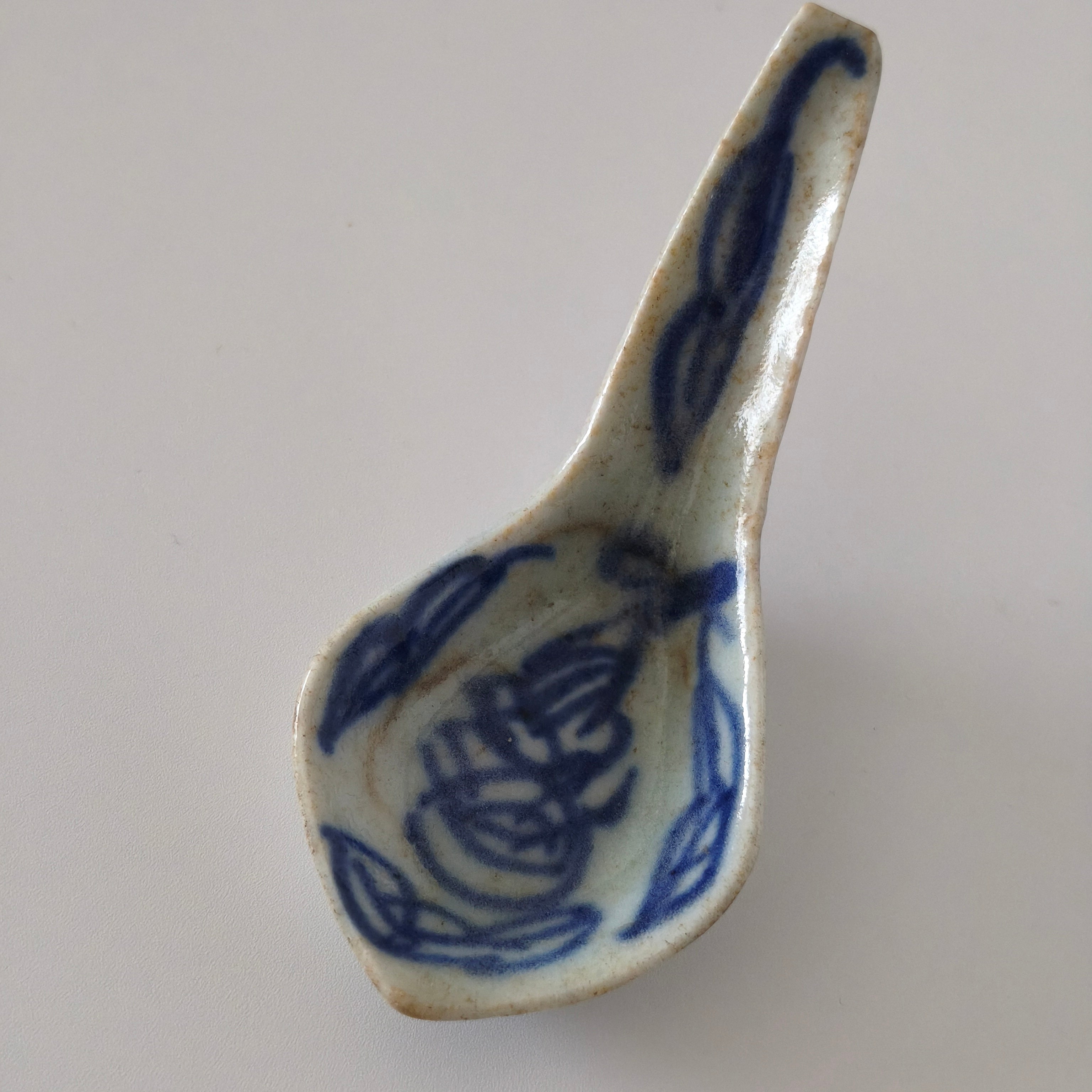 青花絡枝蓮文レンゲ③