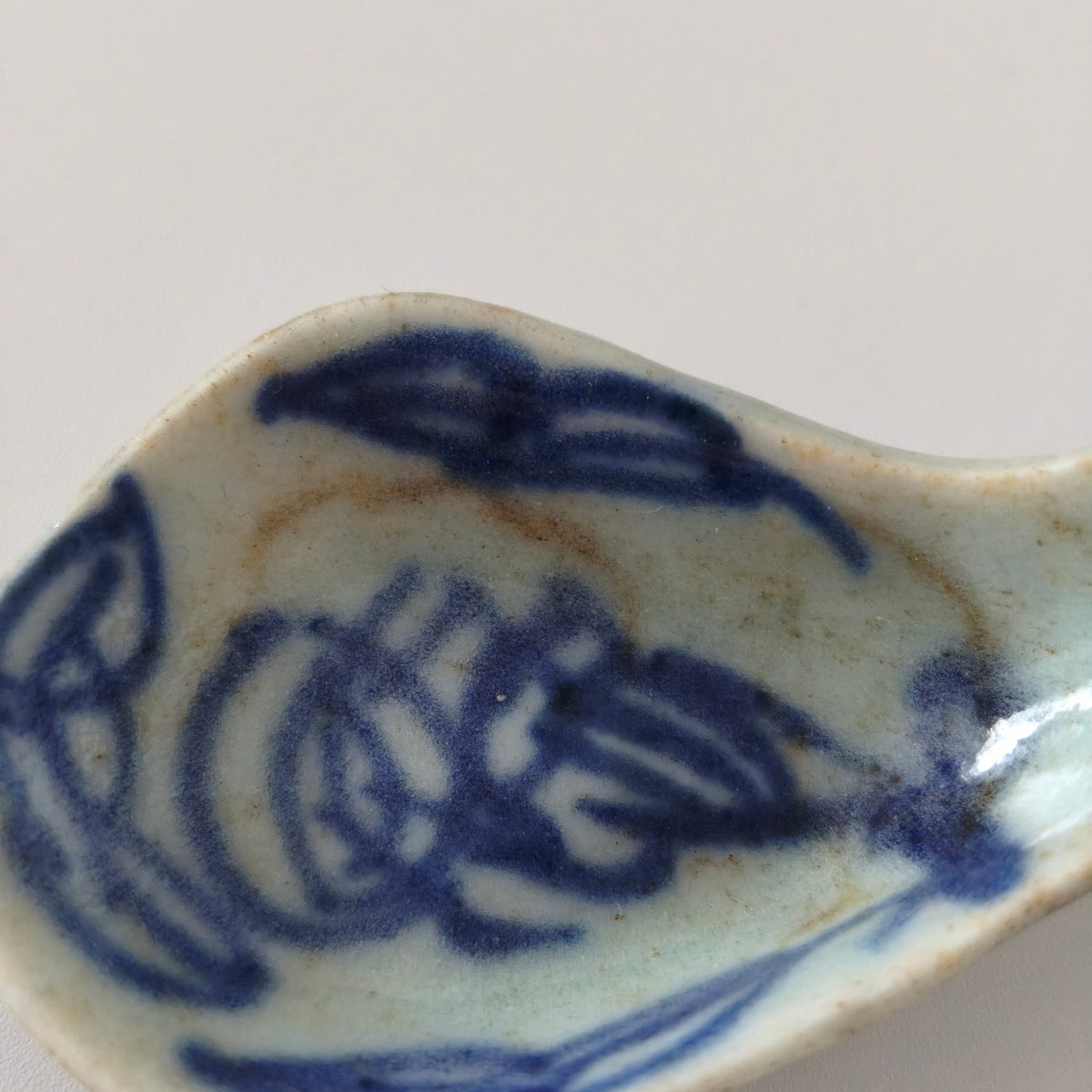 青花絡枝蓮文レンゲ③