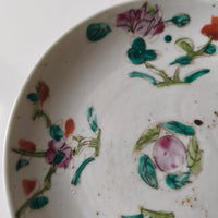 粉彩四季花文皿⑪中