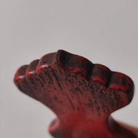 木製赤漆銀錠型糸板蓋置