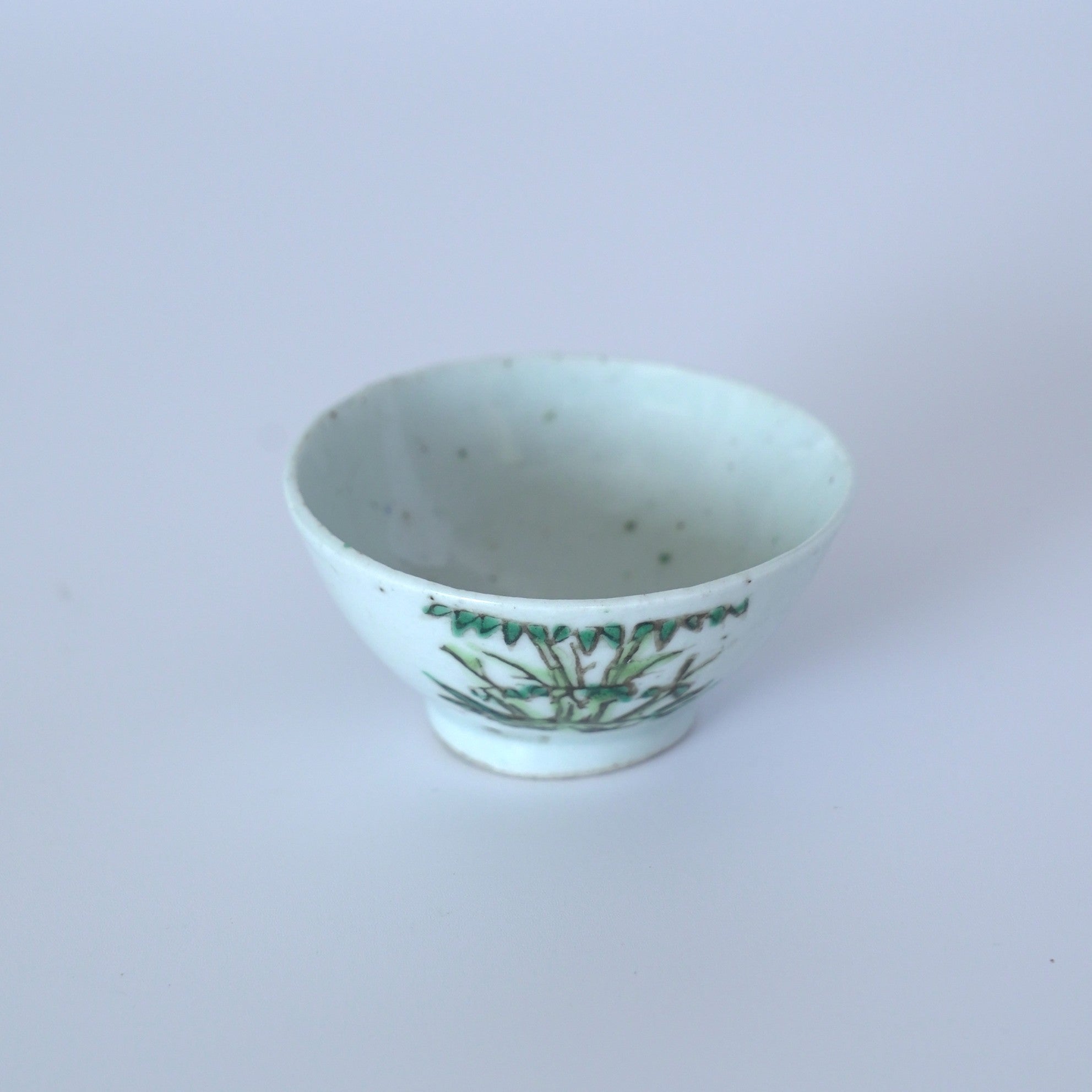 粉彩竹節文茶杯③