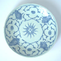 青花絡枝蓮文皿大