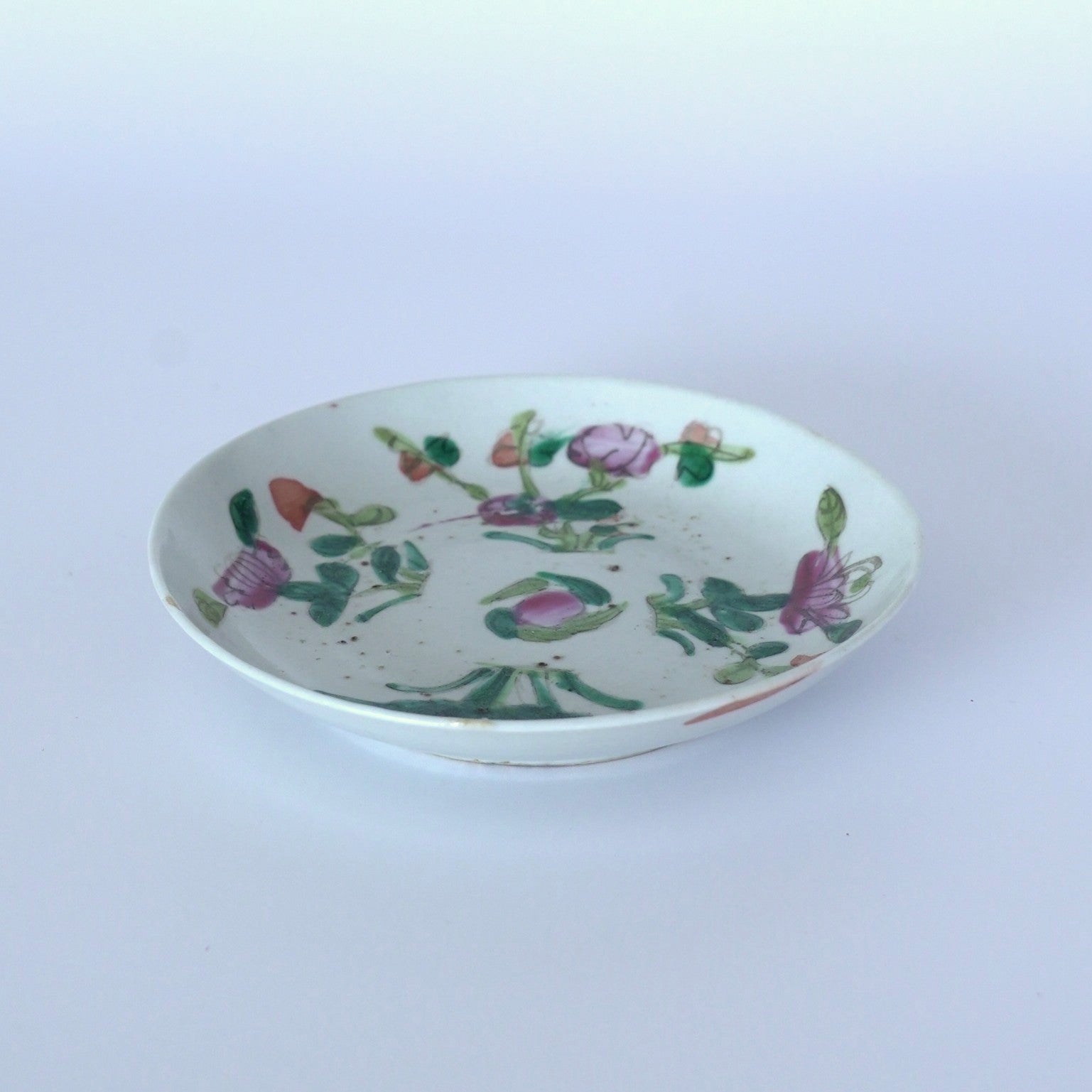 粉彩四季花文皿⑦