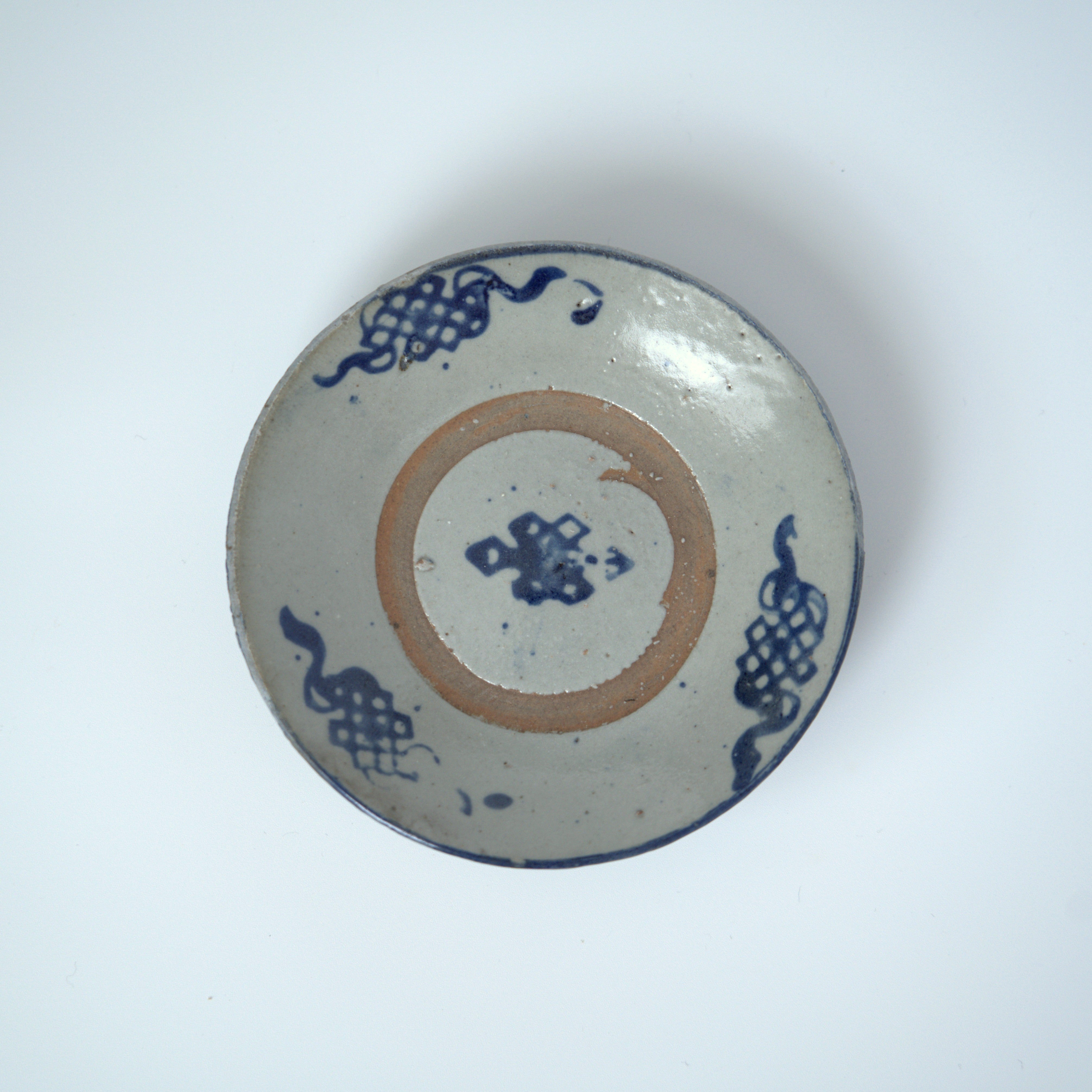 青花中国結文小皿②