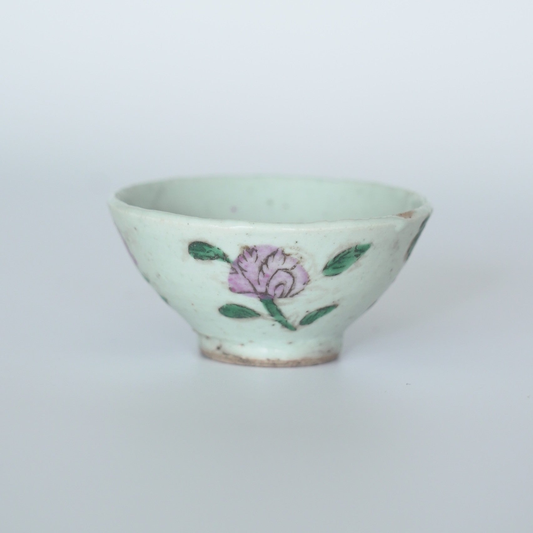 粉彩四季花文茶杯⑦