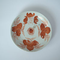 赤絵福寿三多文皿④